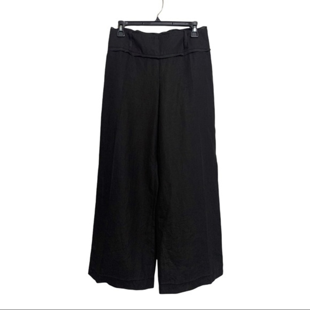 ARMANI COLLEZIONI Linen Wide Leg Pants Side Zip 6